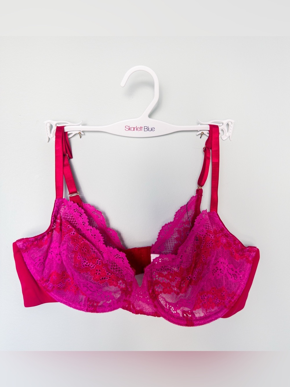 Skarlett Blue Hot Pink Lace Underwire Bra